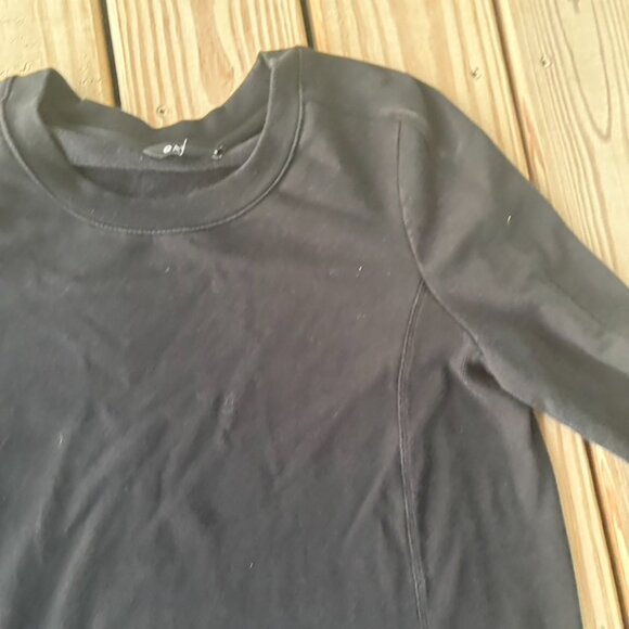 Athleta Black Sweatshirt Dress Size Medium Pockets - Picture 5 of 8
